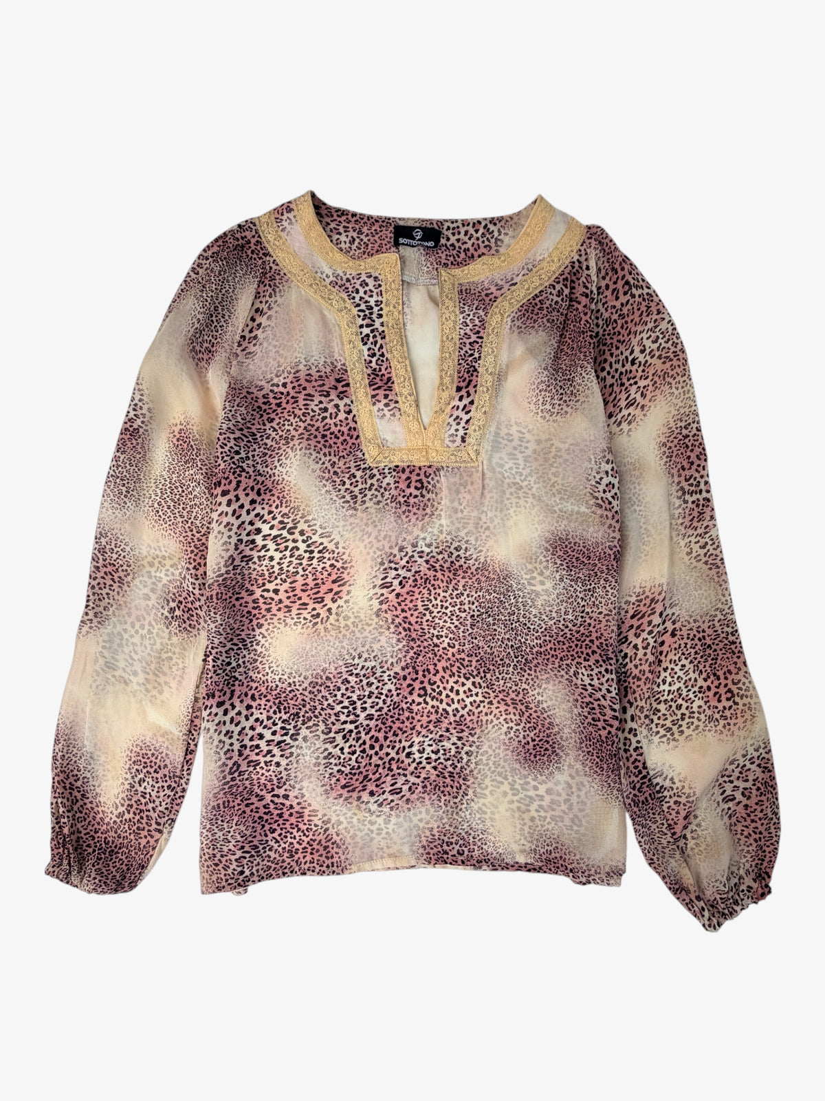 ANIMAL PRINT BLOUSE SIZE S