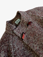 VINTAGE WOOL BURGANDY WOOL TEXTURED COAT. SIZE 14/16