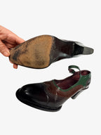 VINTAGE LEATHER MARY JANE HEELS. SIZE 3