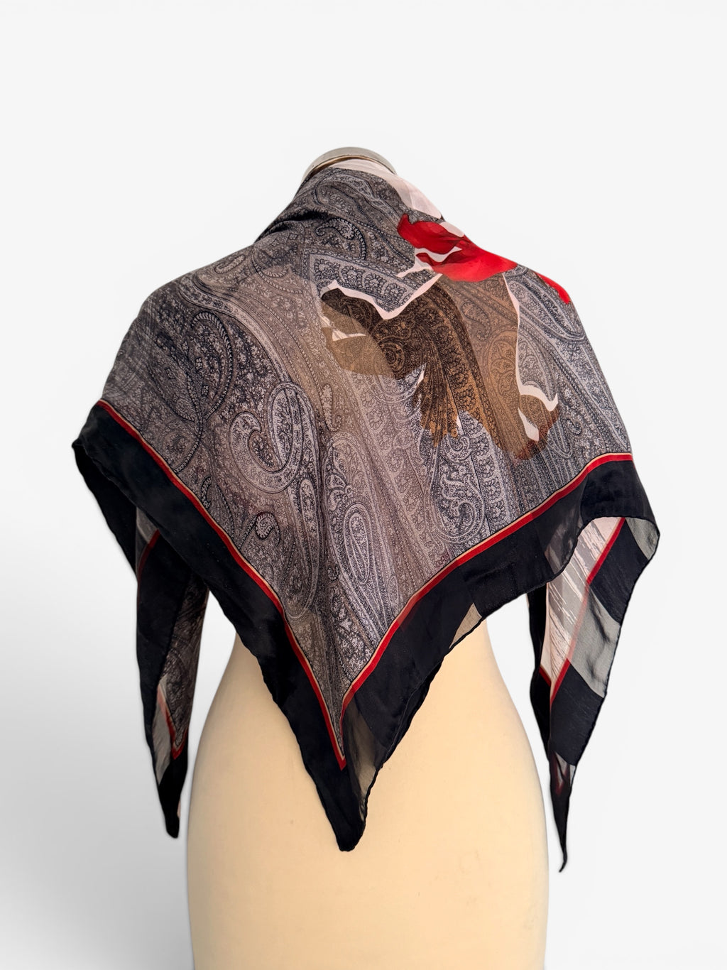 SILK FLORAL SCARF