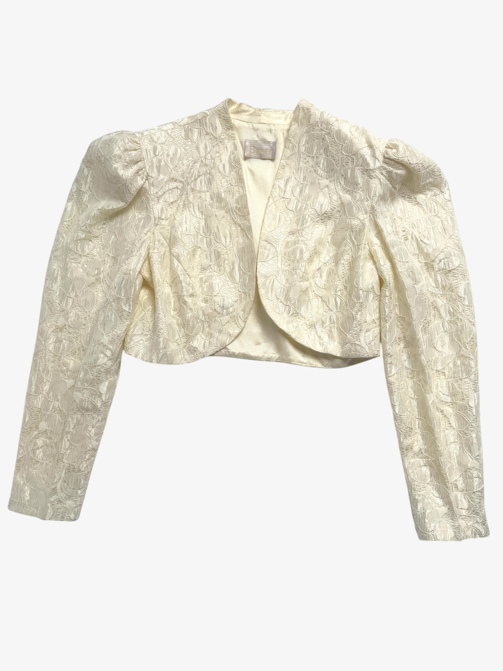 VINTAGE SCULPTURAL BOLERO JACKET. SIZE 10