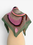 SILK ABSTRACT PATTERN SCARF