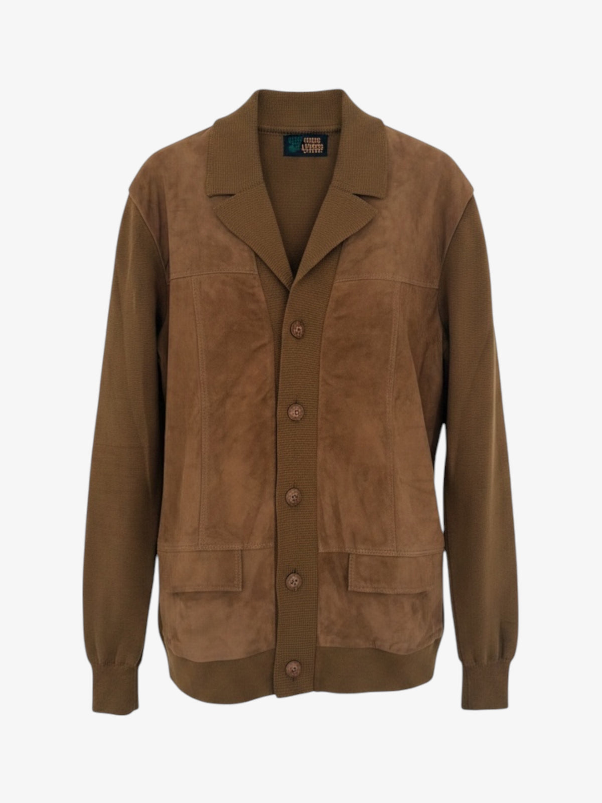 70s SUEDE & KNIT JACKET . SIZE M
