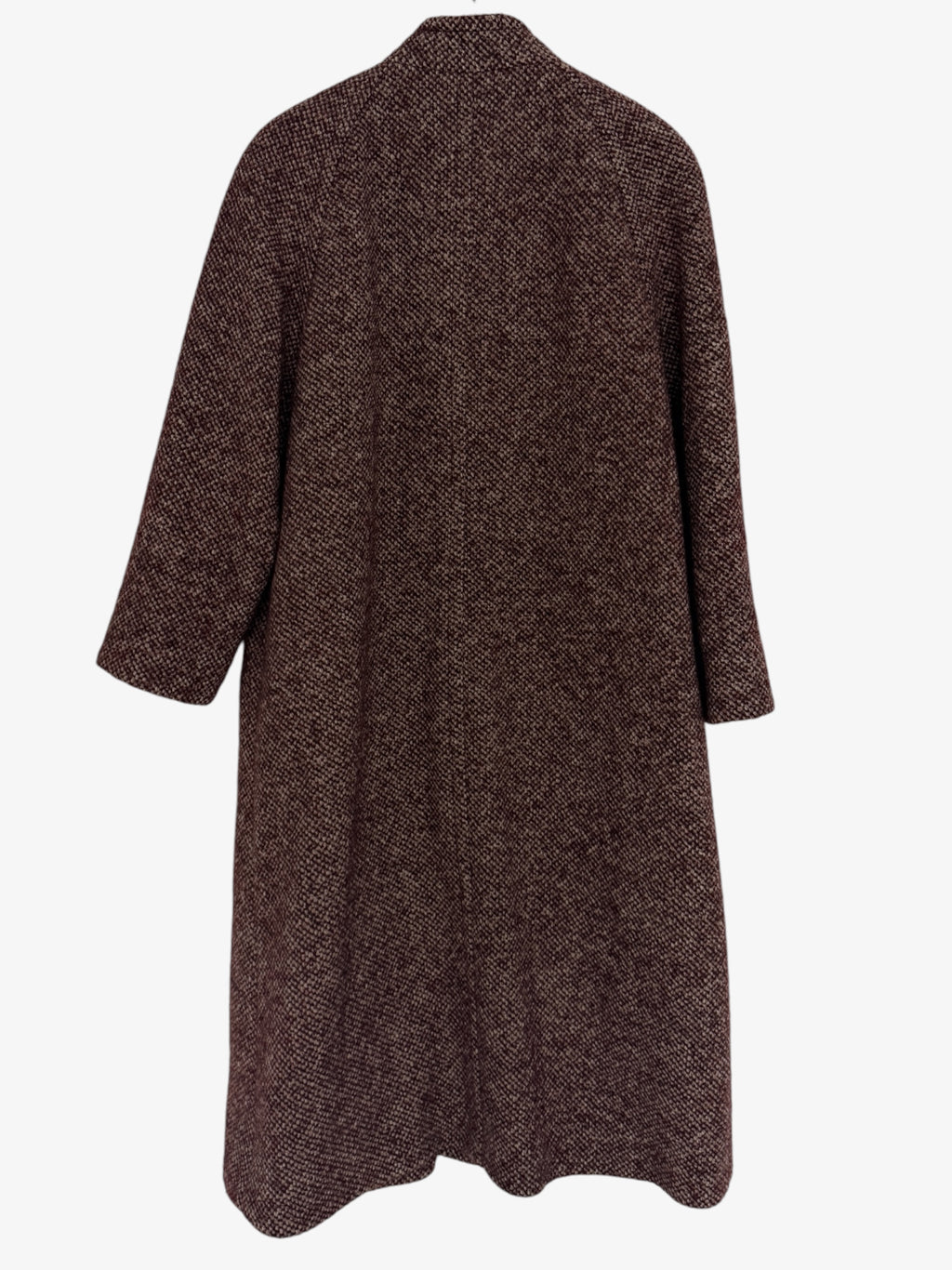 VINTAGE WOOL BURGANDY WOOL TEXTURED COAT. SIZE 14/16