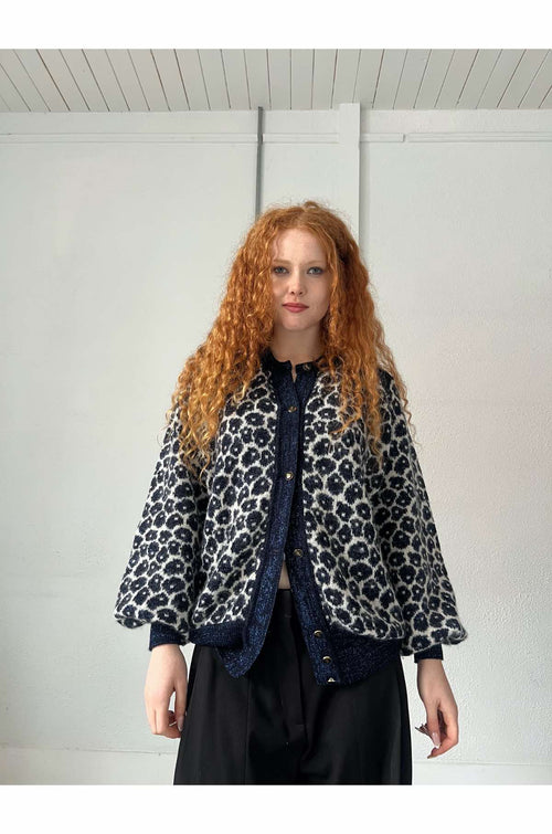 80s LOUIS FERAUD CARDIGAN.SIZE L