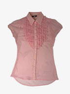 VINTAGE SHEER BLOUSE. SIZE 10/12