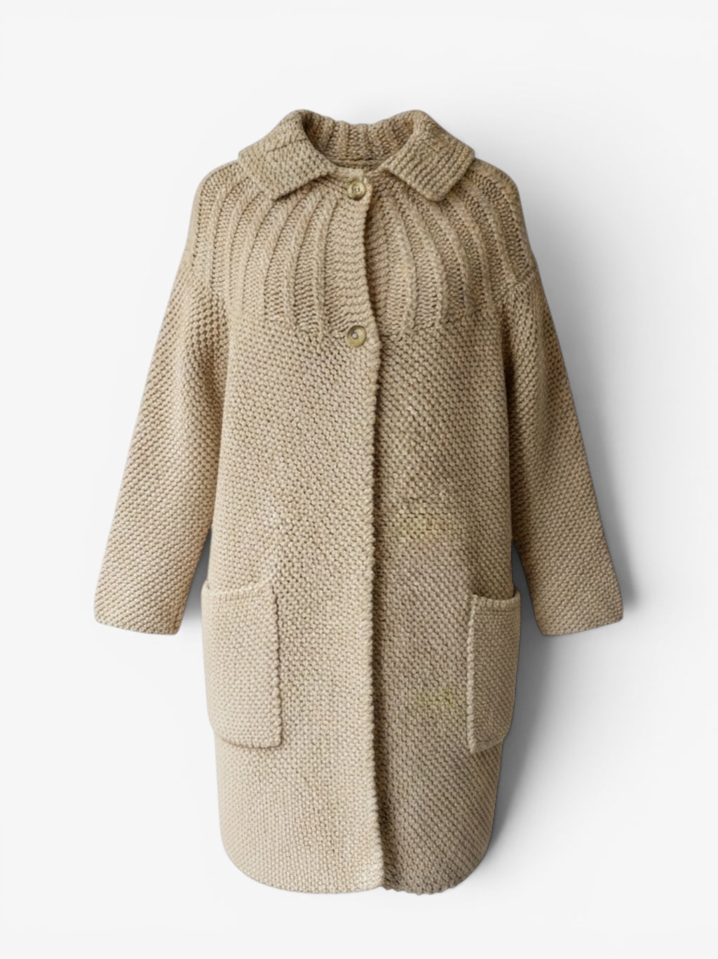 W0OL KNEE LENGTH COAT. SIZE S