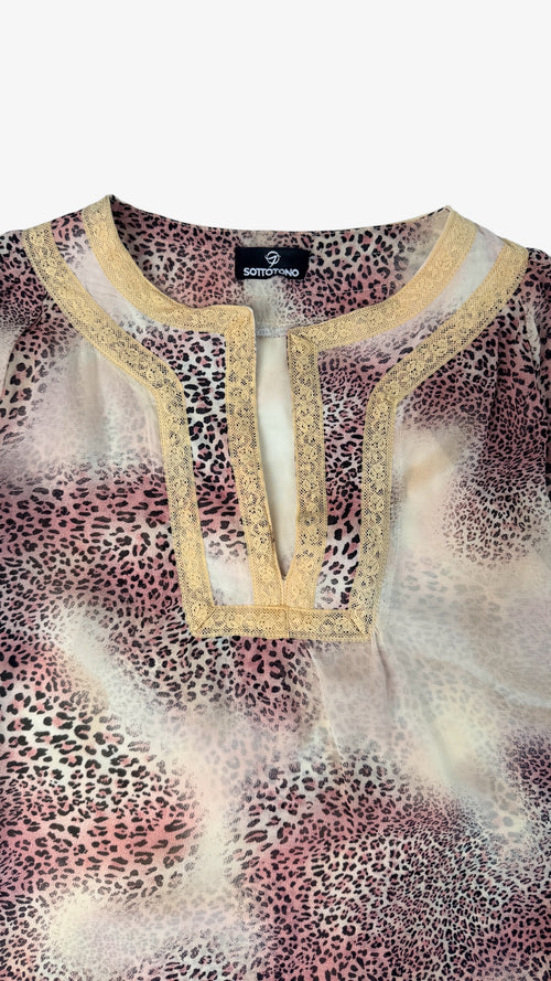 ANIMAL PRINT BLOUSE SIZE S