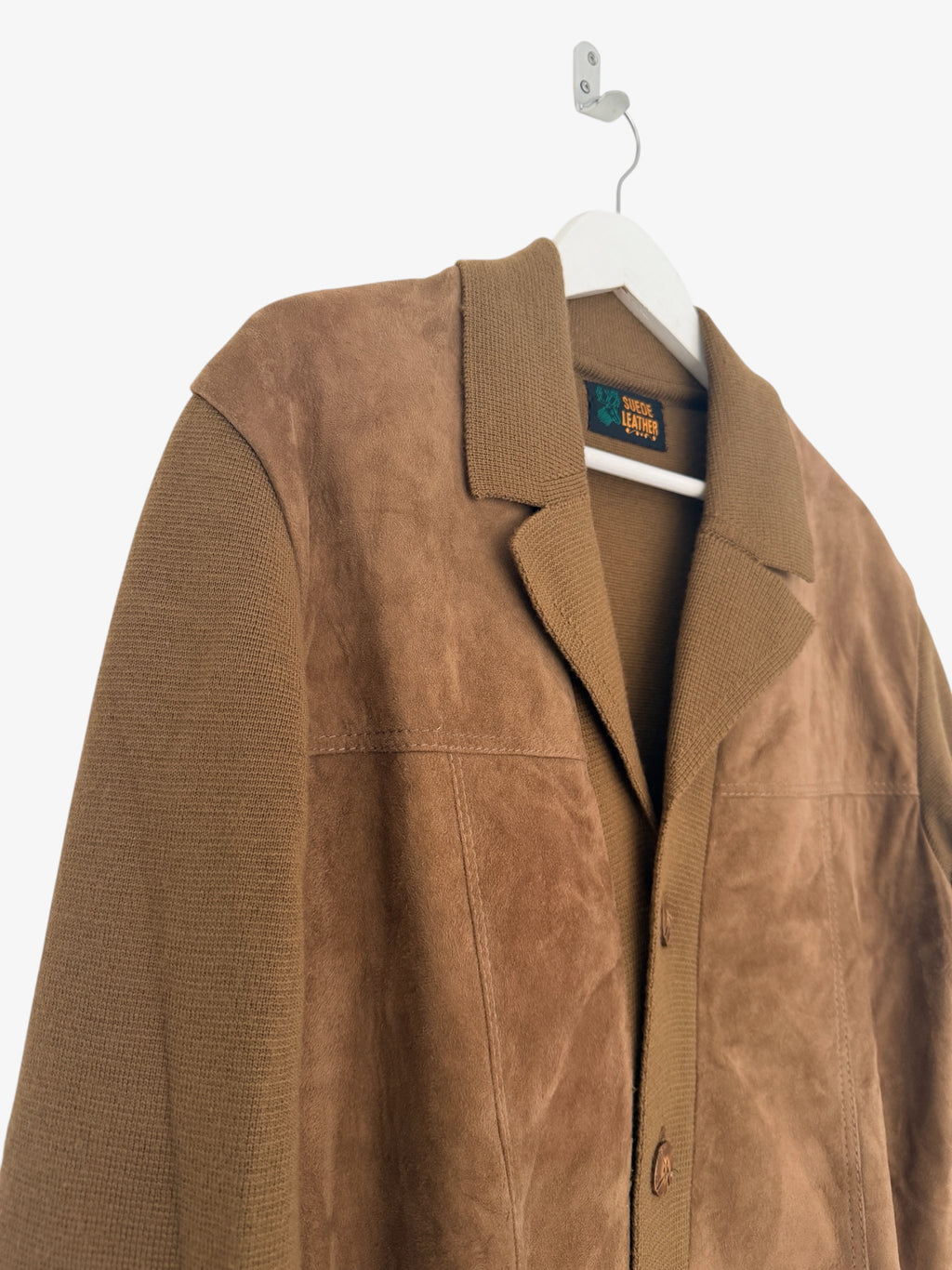 70s SUEDE & KNIT JACKET . SIZE M