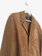 70s SUEDE & KNIT JACKET . SIZE M