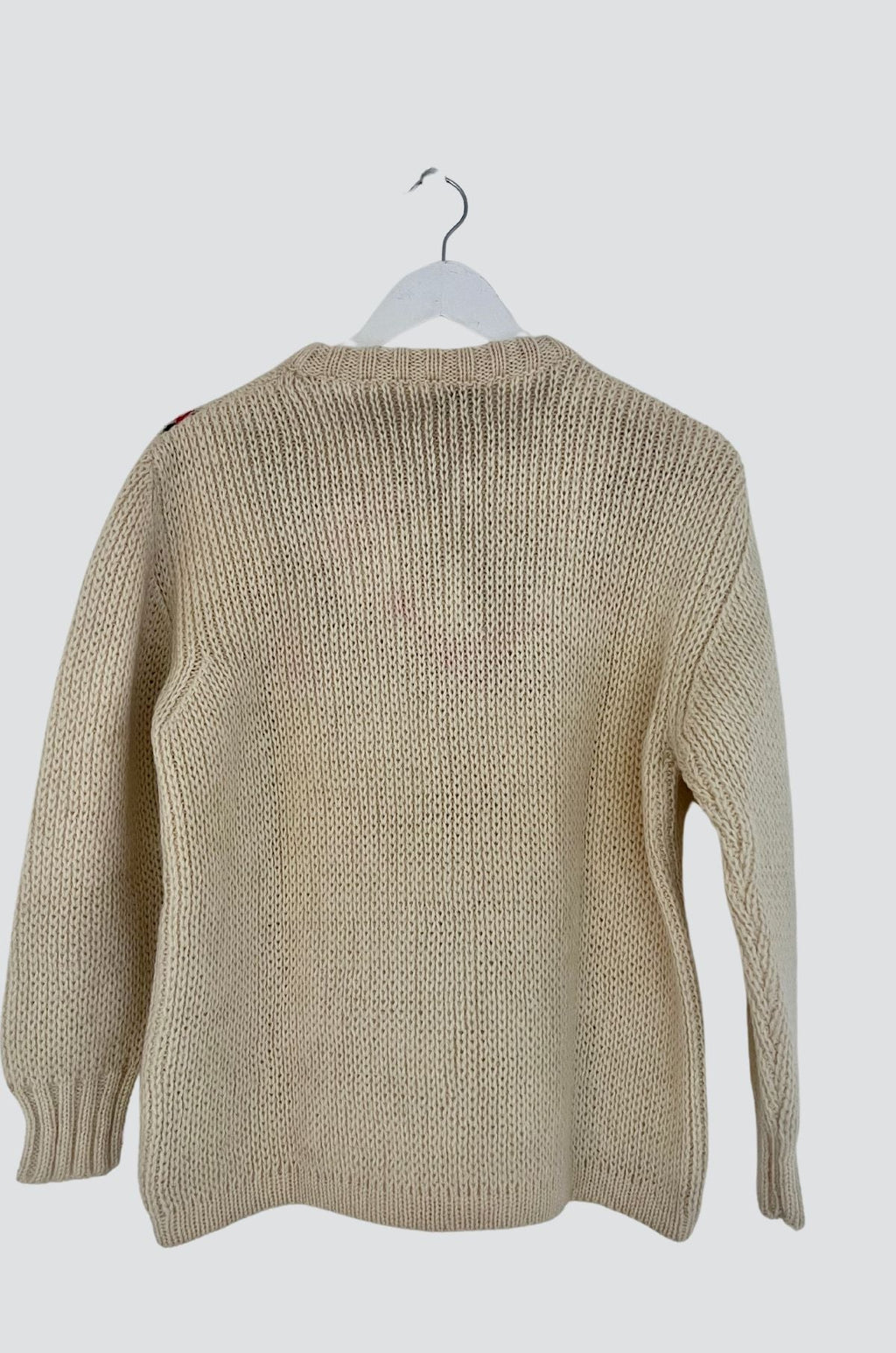 WOOL KNIT JUMPER WITH DIAGONAL PATTERN. SIZE 10/12