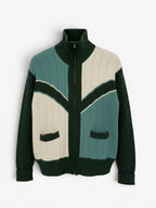 1970s WOOL ZIP UP CARDIGAN.