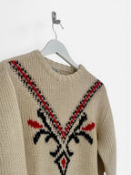 WOOL KNIT JUMPER WITH DIAGONAL PATTERN. SIZE 10/12