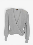 DOUBLE BREASTED V NECK CARDIGAN. SIZE 10/12