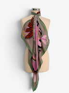 SILK ABSTRACT PATTERN SCARF