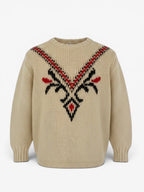 WOOL KNIT JUMPER WITH DIAGONAL PATTERN. SIZE 10/12