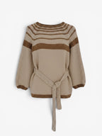 BELTED WOOL JUMPER . SIZE S