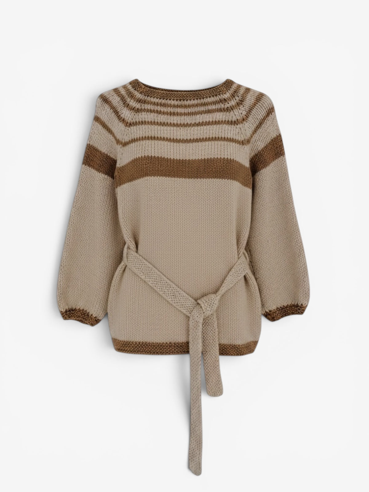 BELTED WOOL JUMPER . SIZE S