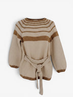 BELTED WOOL JUMPER . SIZE S