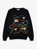 WOOL ANIMAL PATTERN JUMPER. SIZE M