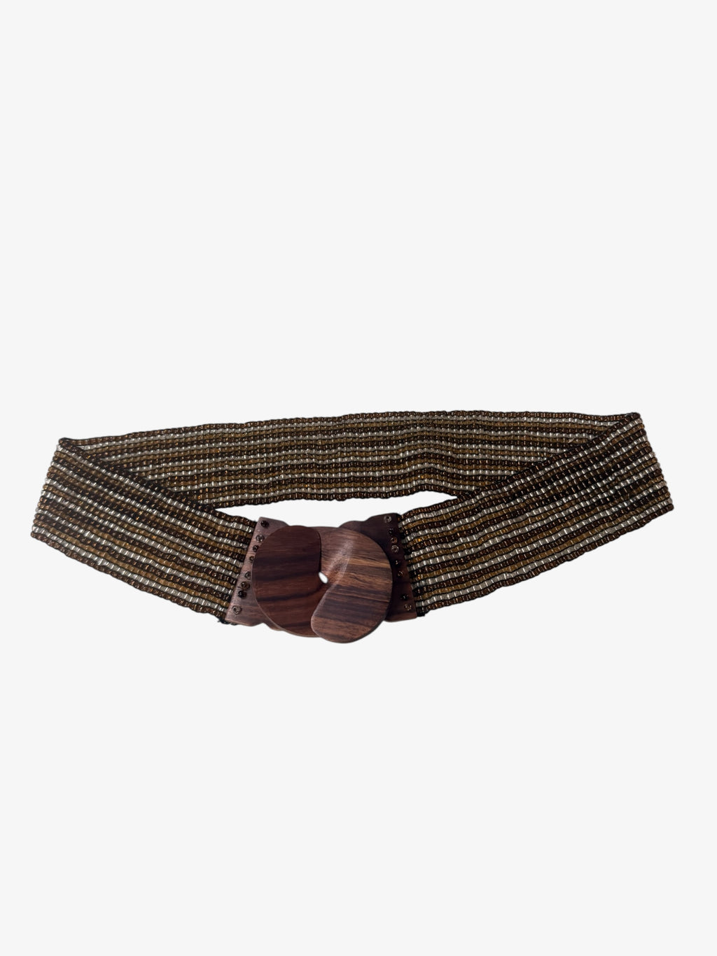 VINTAGE WOODEN  BEADED BELT