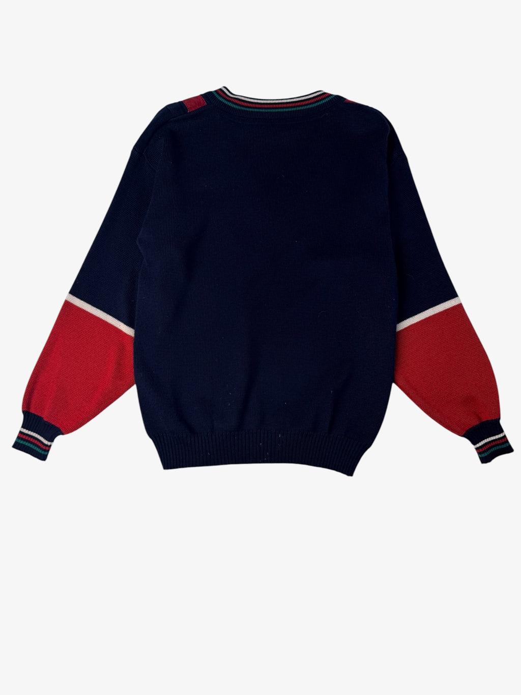 MEN s BLOCK COLOR V-NECK KNIT JUMPER. SIZE M