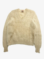 MOHAIR V NECK JUMPER. SIZE 10/12