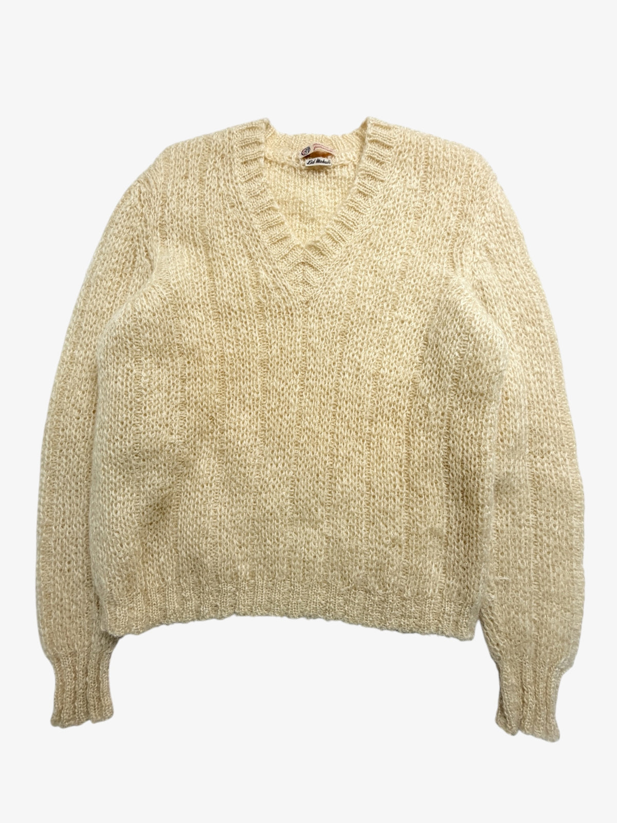 MOHAIR V NECK JUMPER. SIZE 10/12