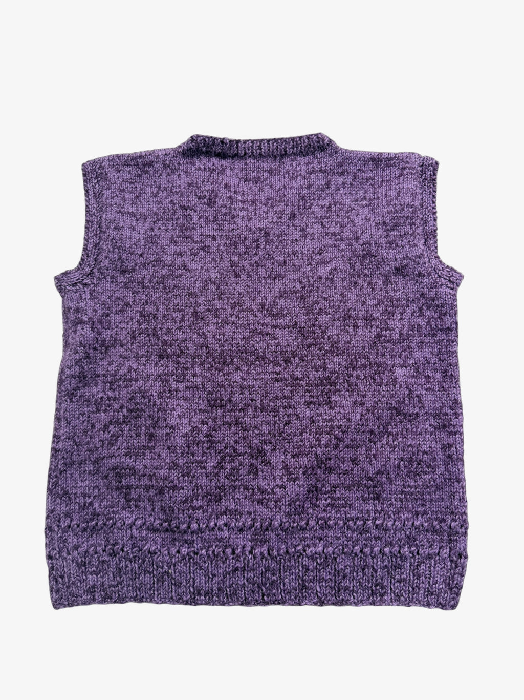 VINTAGE HAND- KNIT WOOl TANK TOP SIZE (S ) 8/10