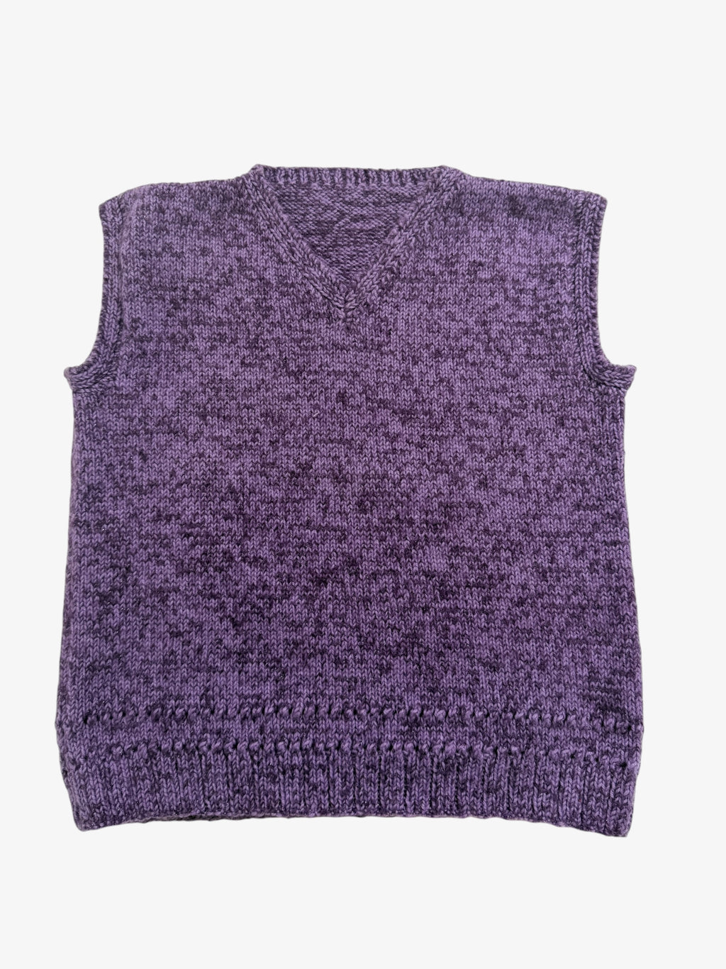 VINTAGE HAND- KNIT WOOl TANK TOP SIZE (S ) 8/10