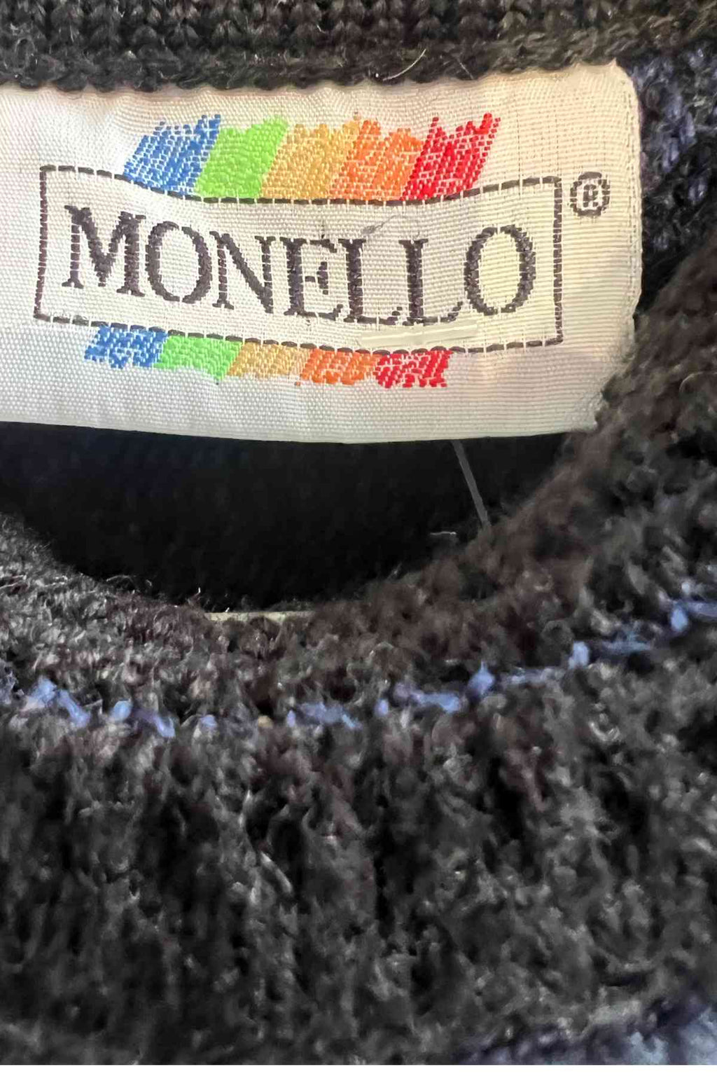 Navy and Black Fleck Crew Neck Jumper